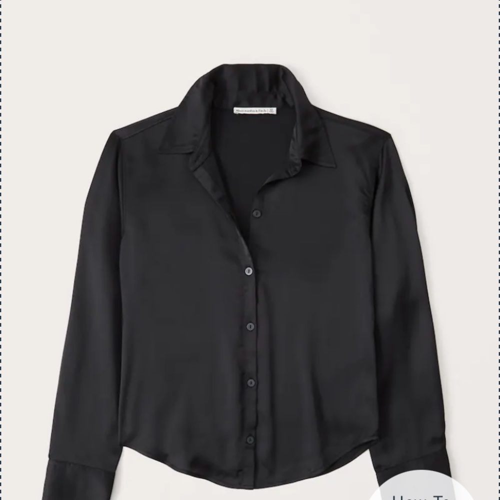 Abercrombie & Fitch Long sleeve satin button up